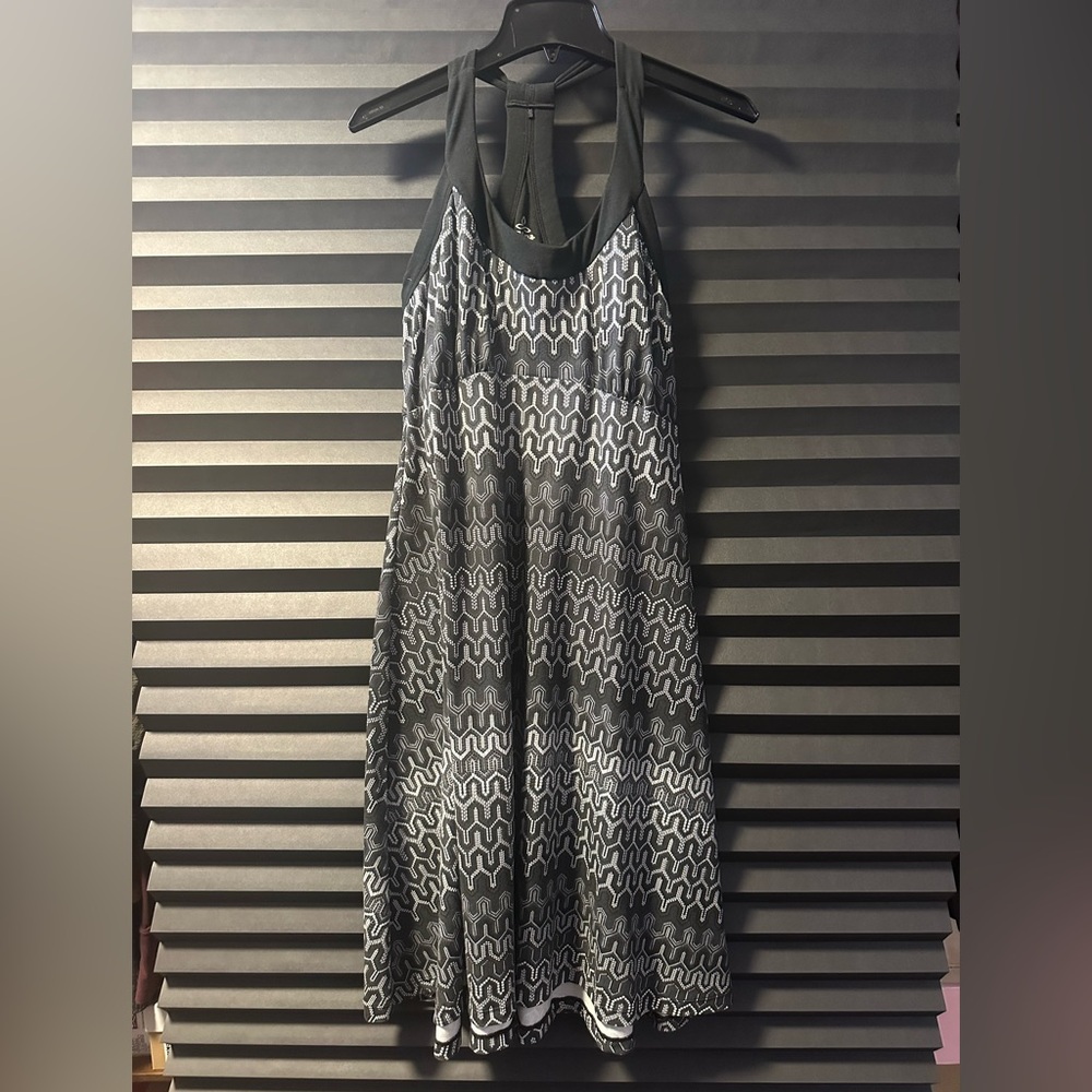 Prana Black and Gray Quinn RacerBack Veeda performance dress